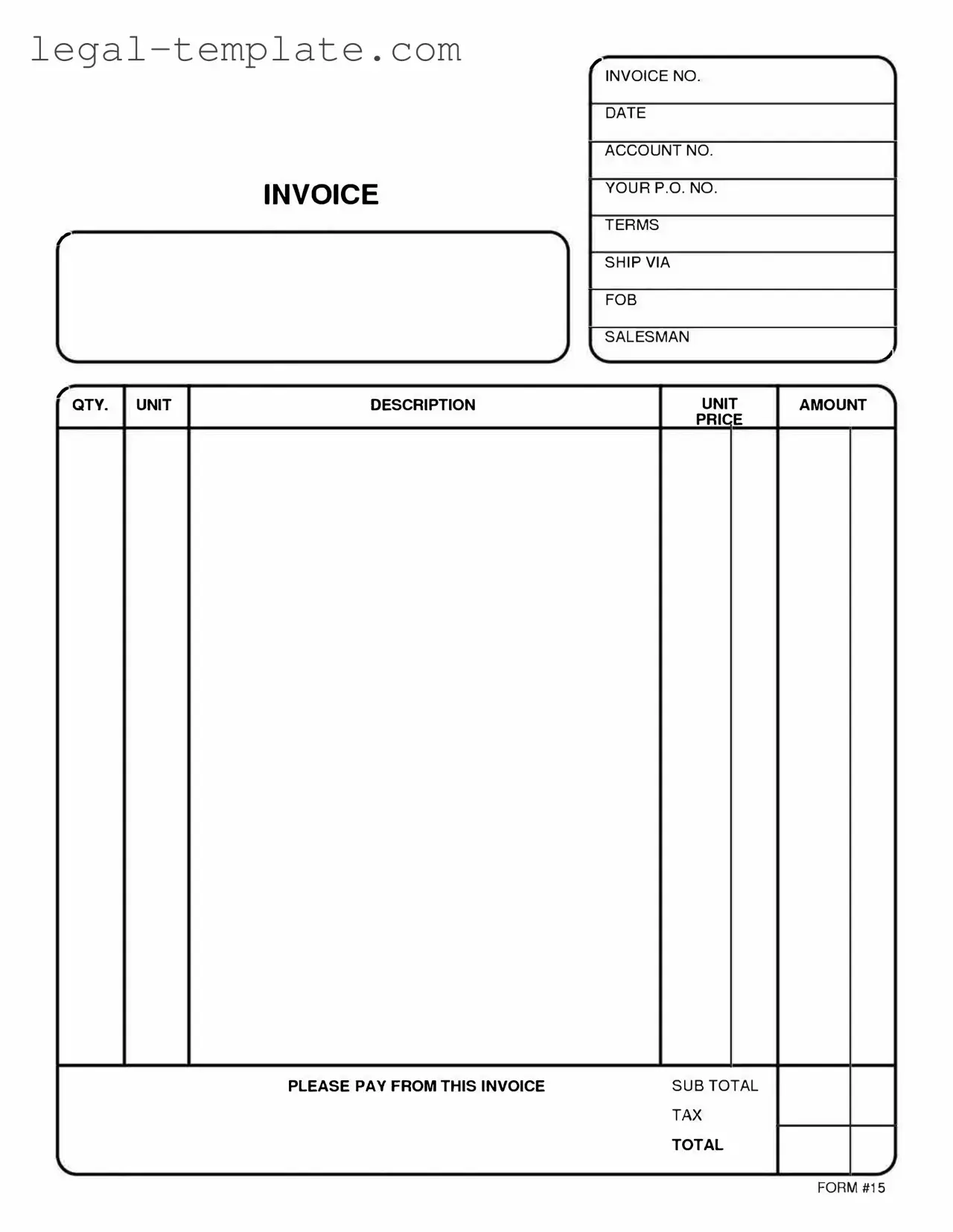 Free Free And Invoice Pdf Template in PDF