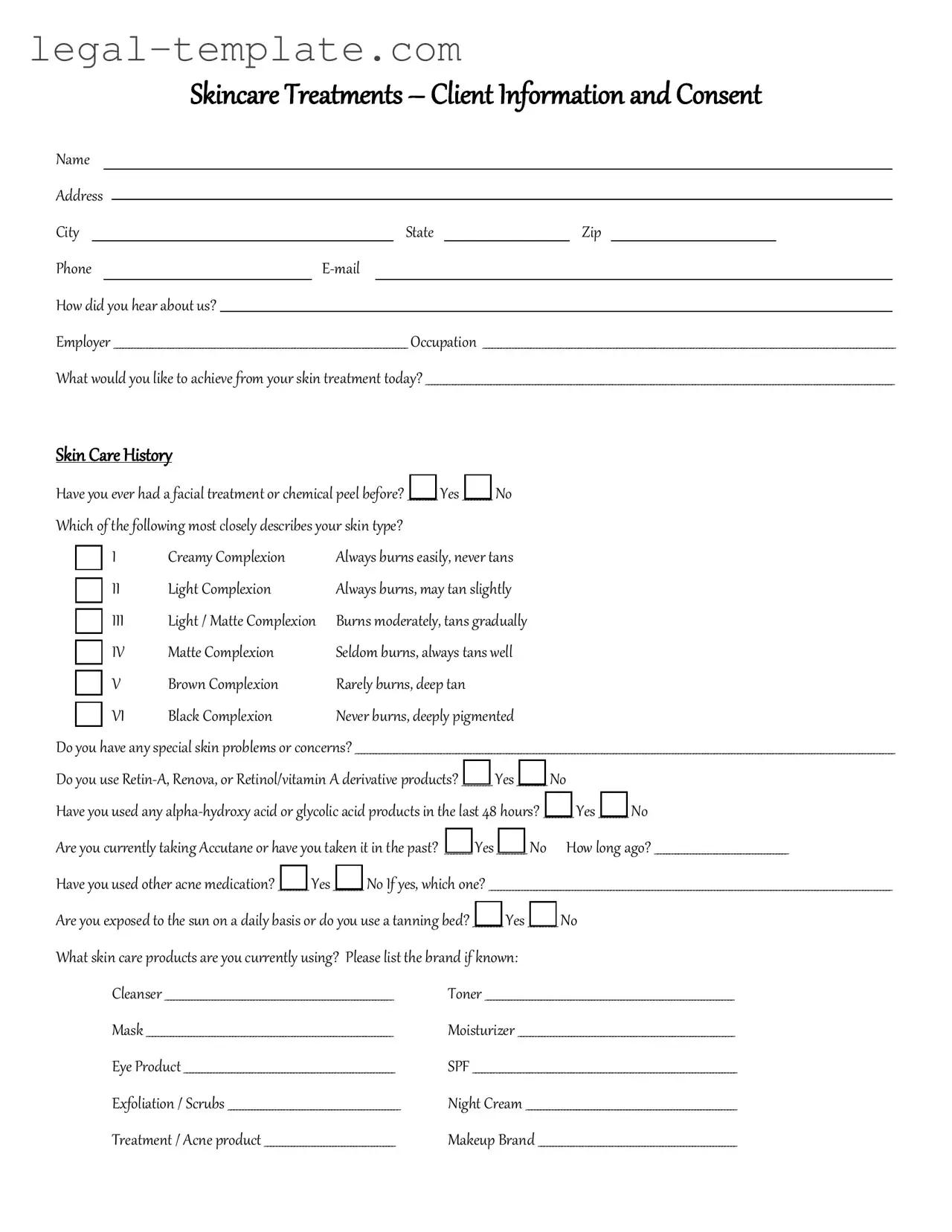 Free Facial Consent Template in PDF