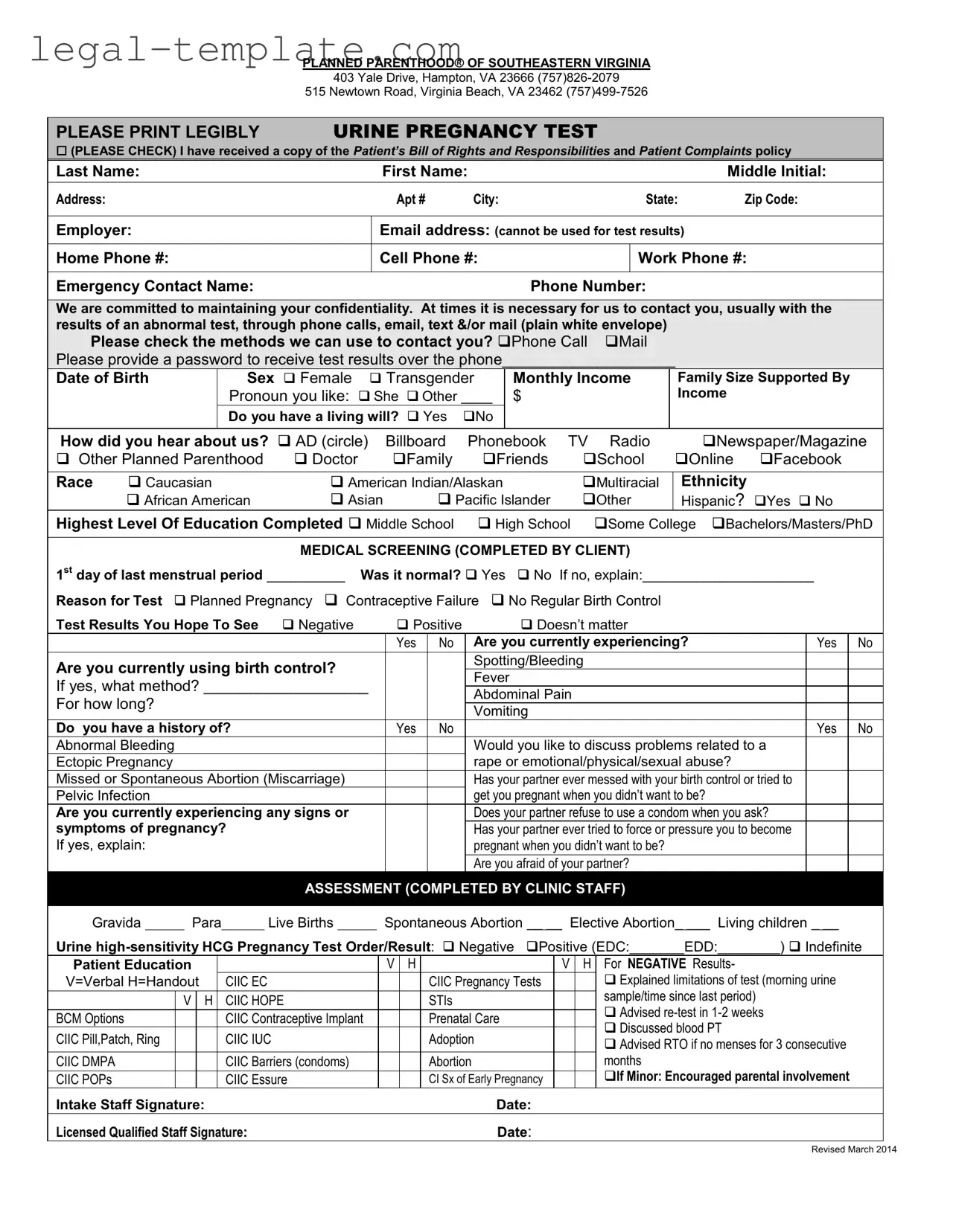 Free Planned Parenthood Proof Template in PDF