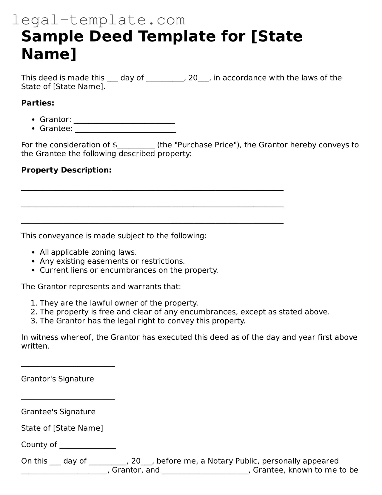 Printable Deed Template