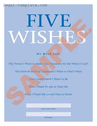 Free 5 Wishes Document Template in PDF