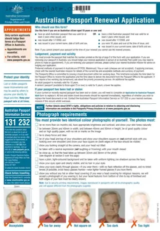 Free Australian Passport Renewal Template in PDF