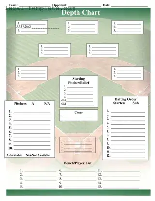 Free Baseball Field Lineup Template in PDF