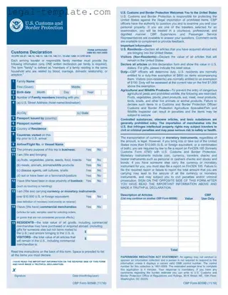 Free CBP 6059B Template in PDF