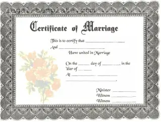 Free Marriage Certificate Template in PDF