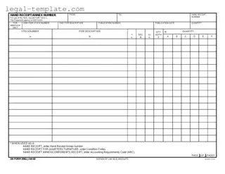 Free Da Template in PDF