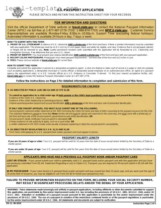 Free DS-11 U.S. Passport application Template in PDF