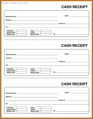Free Cash Receipt Template in PDF