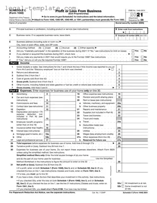 Free IRS Schedule C 1040 Template in PDF