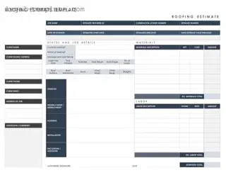 Free Roofing Estimate Template in PDF