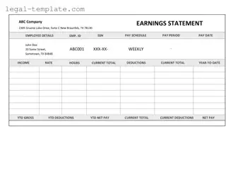 Free Independent Contractor Pay Stub Template in PDF