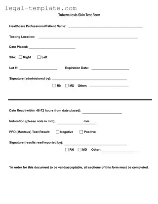 Free Tb Test Template in PDF