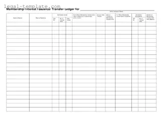Free Membership Ledger Template in PDF