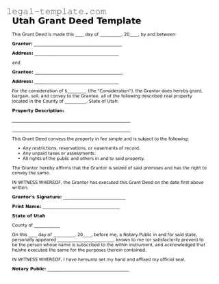 Deed Form for Utah State