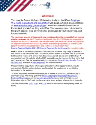Free IRS W-2 Template in PDF